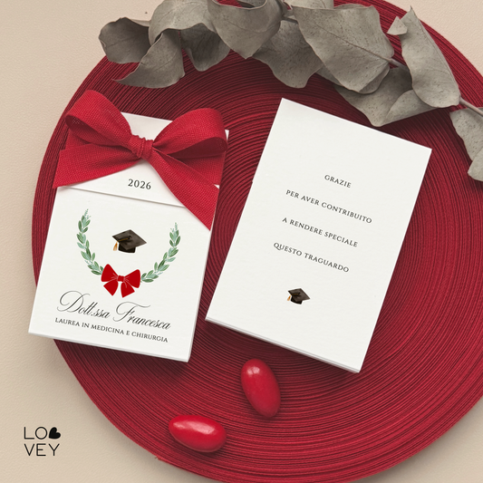 Bomboniera laurea fai da te, pacco da 20 kit