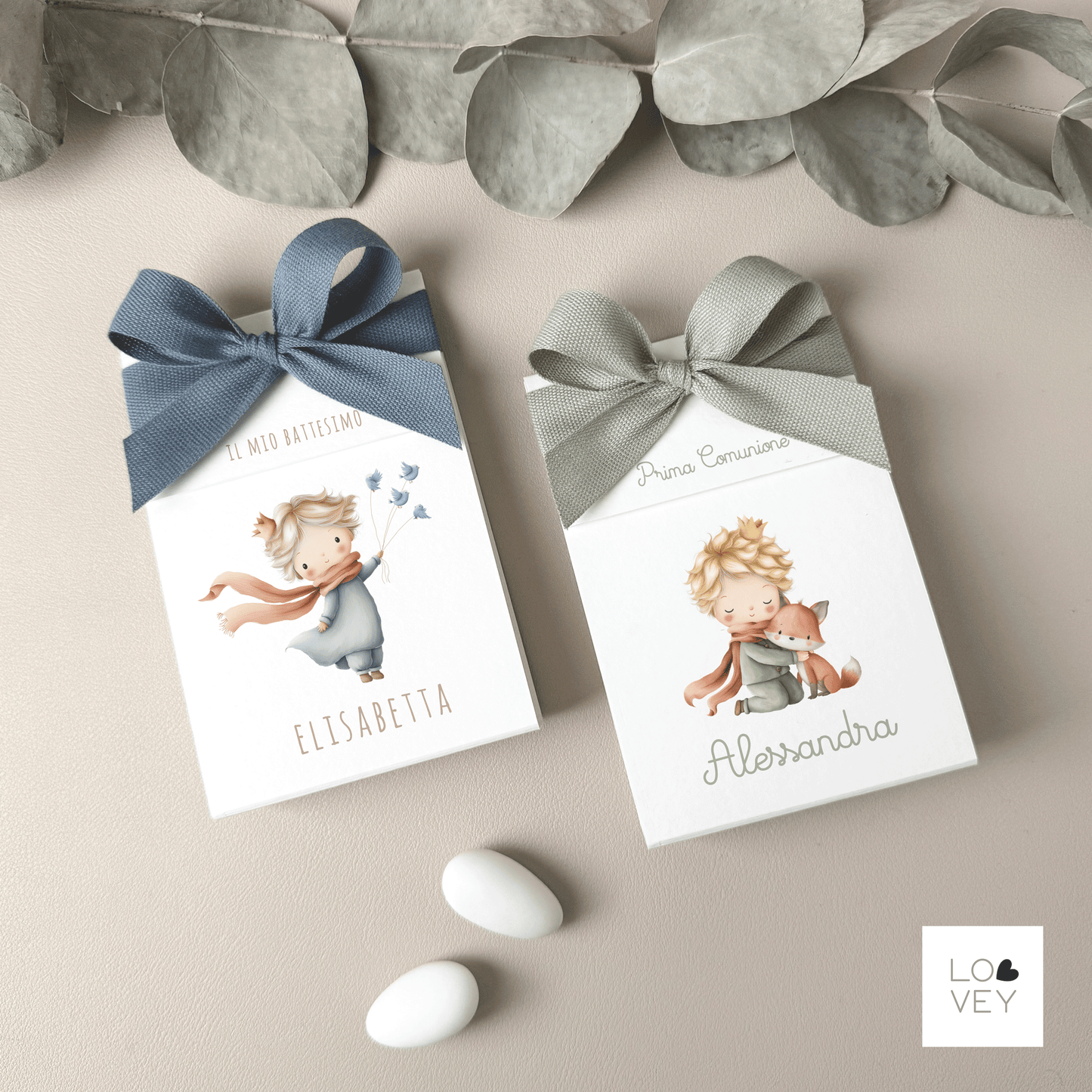 Bomboniera Porta Confetti Nascita Battesimo Bimbo – Piccolo Principe – Pacco da 15 kit fai da te